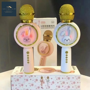 Micro Karaoke Bluetooth Không Dây Kèm Loa X6 Hình Thỏ Đáng Yêu Âm Thanh Hay Trầm Ấm Hát Hay Bắt Mic Tốt Bảo Hành 6 Tháng