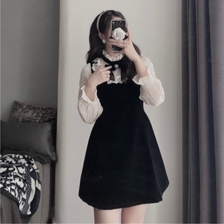 Váy dài tay xoè A dáng ngắn mimee