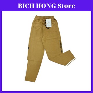 Quần thể thao nữ baggy cạp chun - chất đũi xước đẹp, siêu mát, dáng trẻ trung