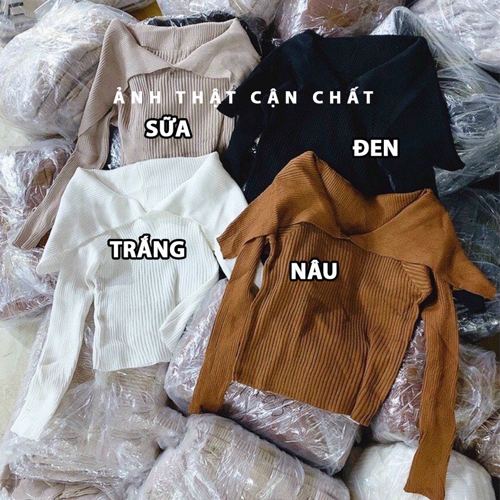 50-75KG Áo len cổ V so hot dáng xinh