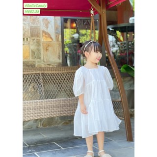 (NEW-NEW)VÁY TRẮNG tay lửng SOFIA CAO CẤP