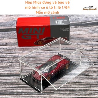 Hộp Mica đựng và bảo vệ mô hình ô tô tỉ lệ 1:64 1/64 các hãng Kích thước 9x5x4cm