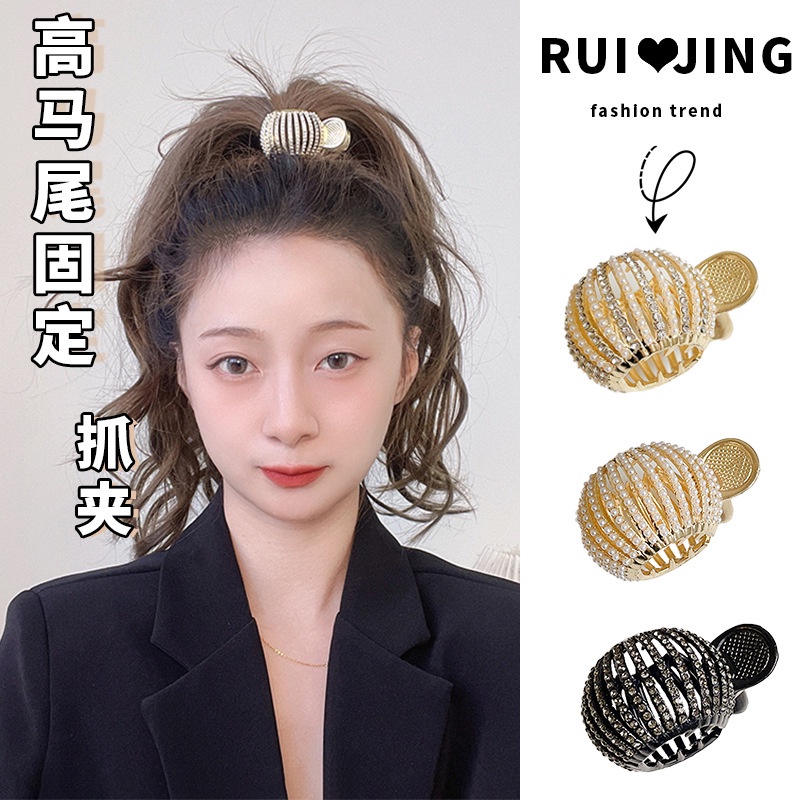 Kẹp Tóc Kim Loại Đính Đá Lấp Lánh Thời Trang Cho Nữ