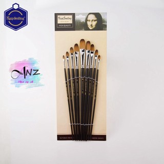 Bộ cọ 9 cây vẽ đầu Oval Keep Smilling 803 - Bộ cọ vẽ màu nước / màu acrylic / màu gouche
