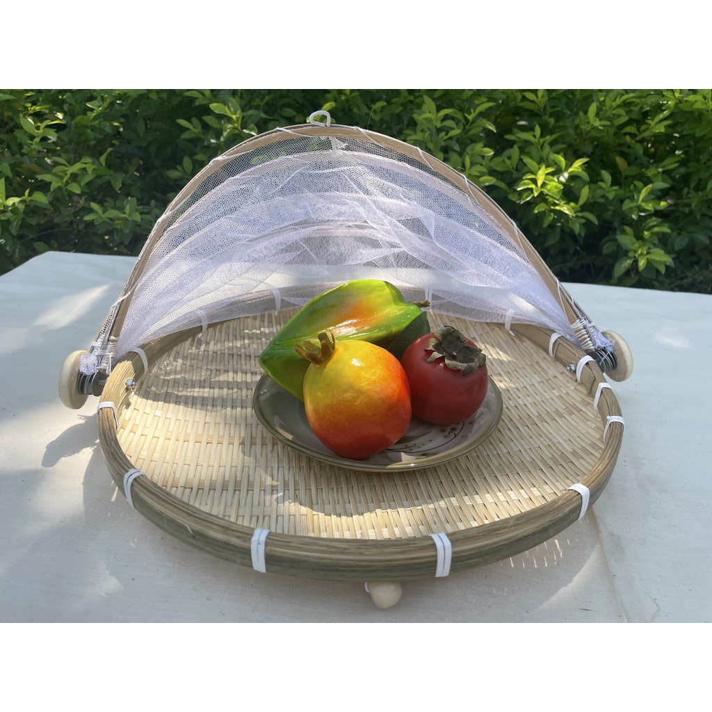 Mẹt tre lồng bàn mùng gắn tấm chắn nhiều size 30cm, 35cm, 42cm#longban#longbandaythucan#longbanthongminh#longbandep