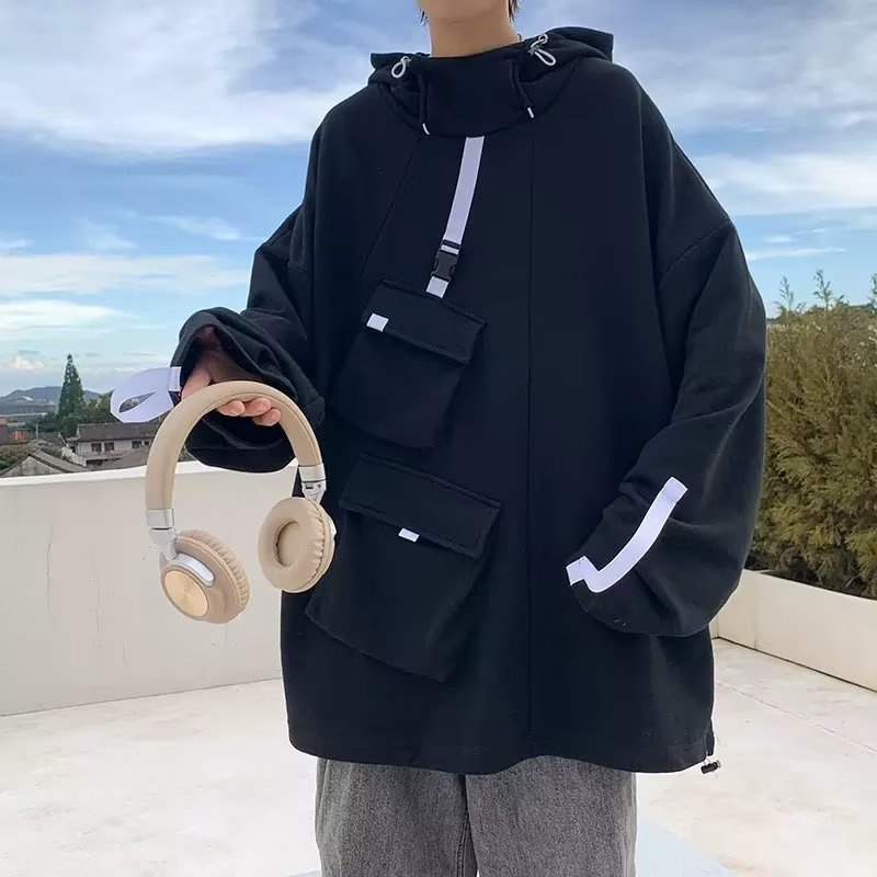 Áo Khoác Hoodie Dáng Rộng Phối Túi Lớn Thiết Kế Đơn Giản Thời Trang Cho Cặp Đôi áo Khoác Áo Hoodie Unisex áo Hoodie Nam  áo Hoodie Nữ