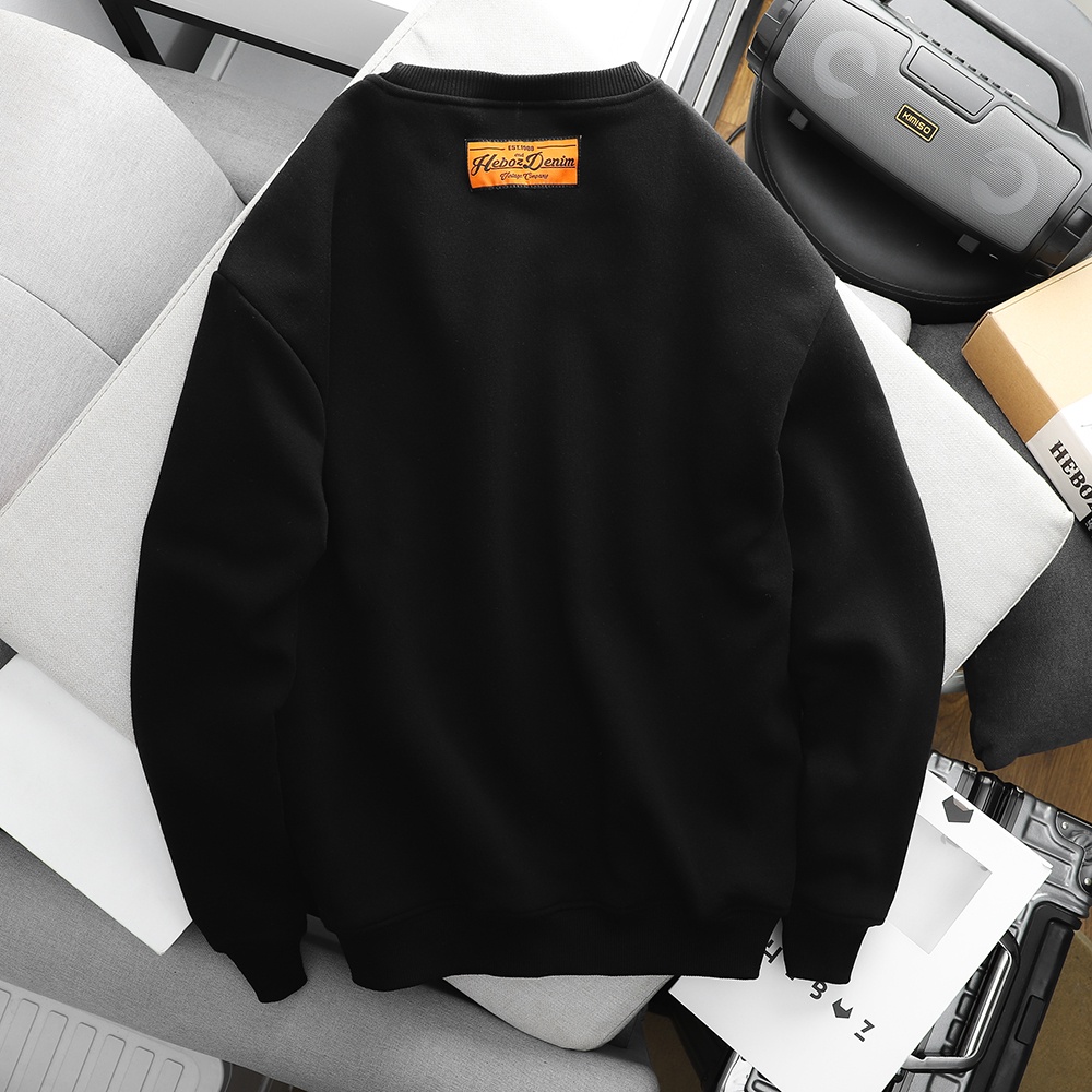 Áo sweater chất vải nỉ bông logo monogram H Heboz 3M - 00001292
