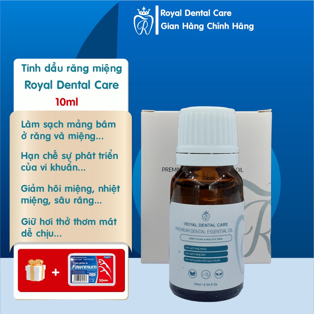 Tinh Dầu Răng Miệng Cao Cấp Royal Dental Care Hỗ Trợ Giảm Hôi Miệng Sâu Răng Chảy Máu Chân Răng Đau Răng Viêm Lợi 10ml