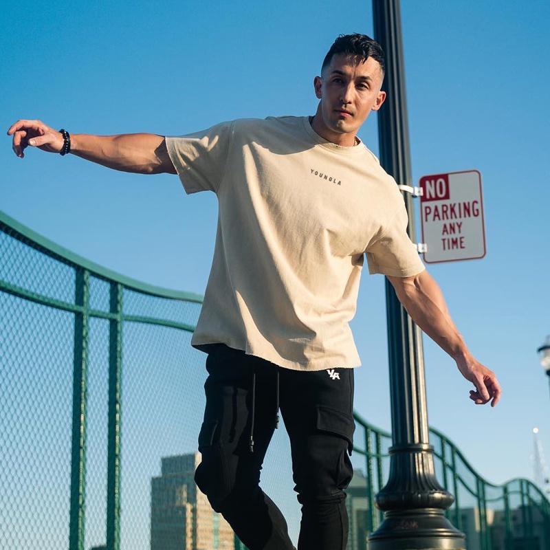 Áo Thun Thể Thao Tay Ngắn Chất Liệu Cotton Thoải Mái Thời Trang Cho Nam Size M-3XL