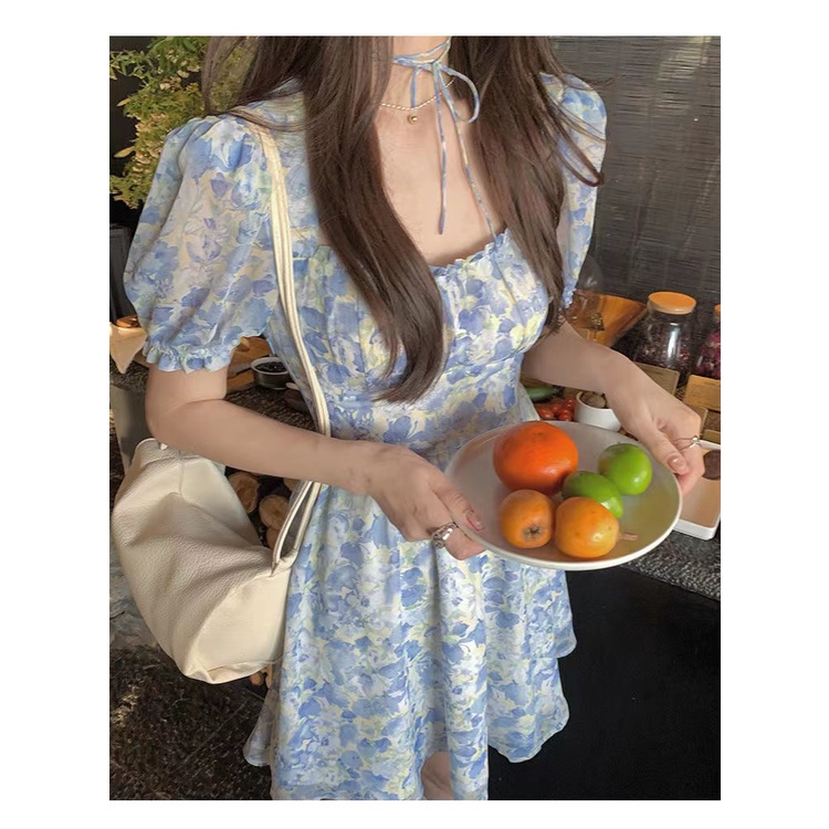 Enjoy Freedom Đầm Dáng Rộng Họa Tiết Hoa Xinh Xắn Thời Trang Theo Phong Cách Hàn Quốc Cho Nữ