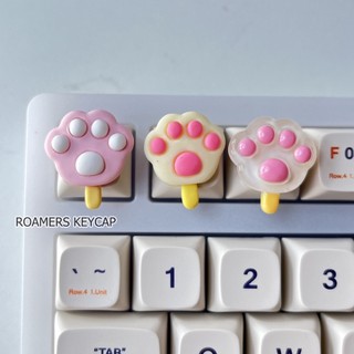 Keycap Lẻ Chân Mèo Đáng Yêu Phô Mai Que Nút Bàn Phím Cơ