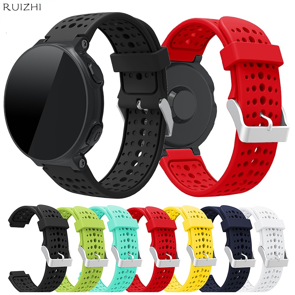 Dây Đeo Silicon Cho Garmin Forerunner 220 230 235 620 630 735XT Dây Đồng Hồ Thay Thế Dây Đeo Đồng Hồ