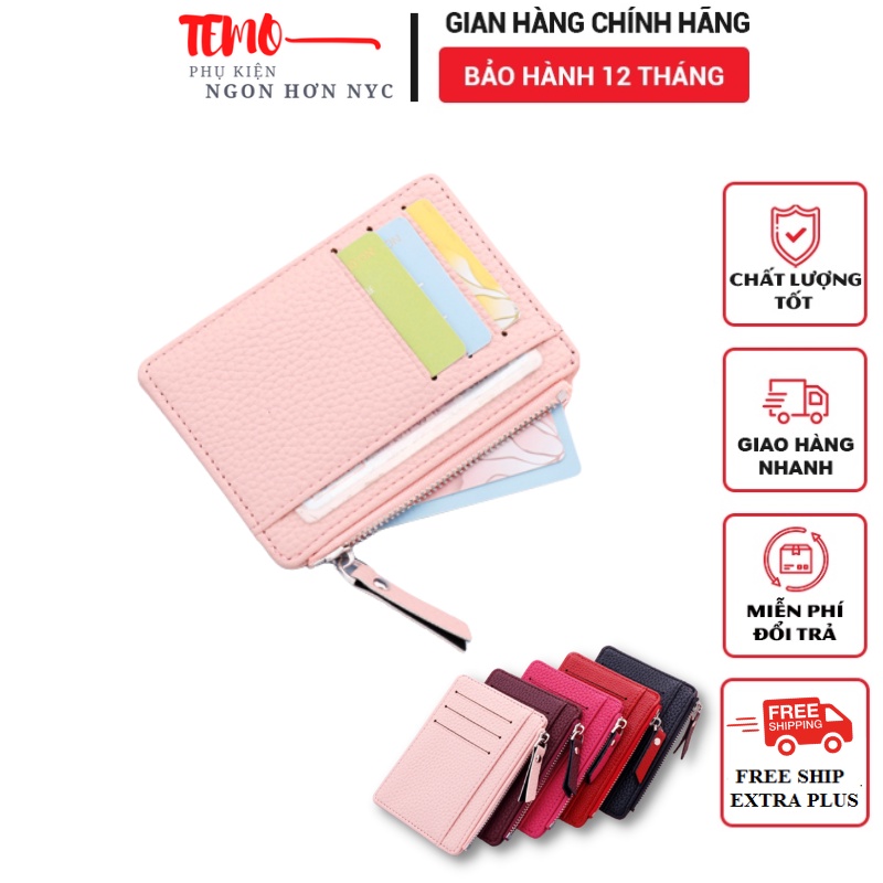 Ví mini đựng thẻ nhiều ngăn atm tiền xu nhiều ngăn nhỏ gọn da pu cao cấp || TM22 ( Xả kho )