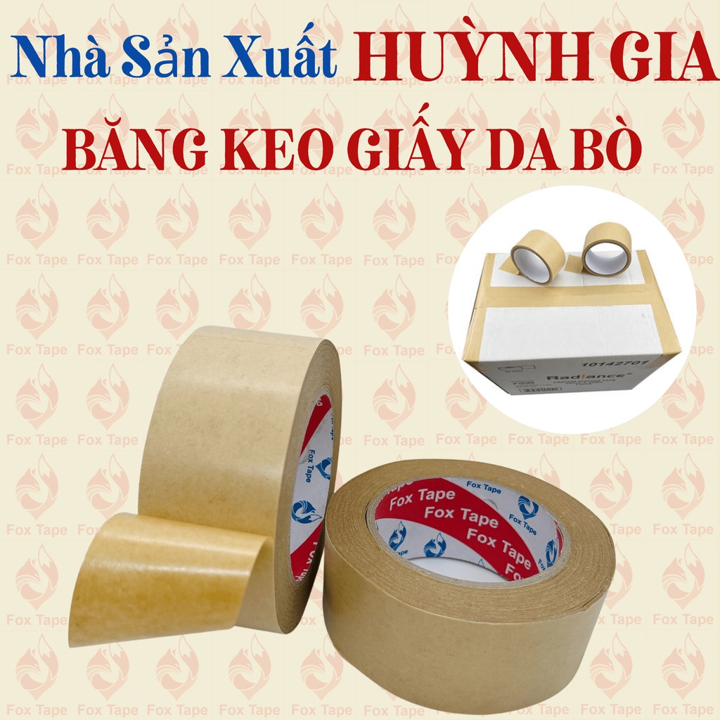 Băng keo giấy nâu da bò trơn 24mm và 48mm