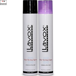 Keo xịt tóc tạo kiểu Lavox 420ml cứng mềm