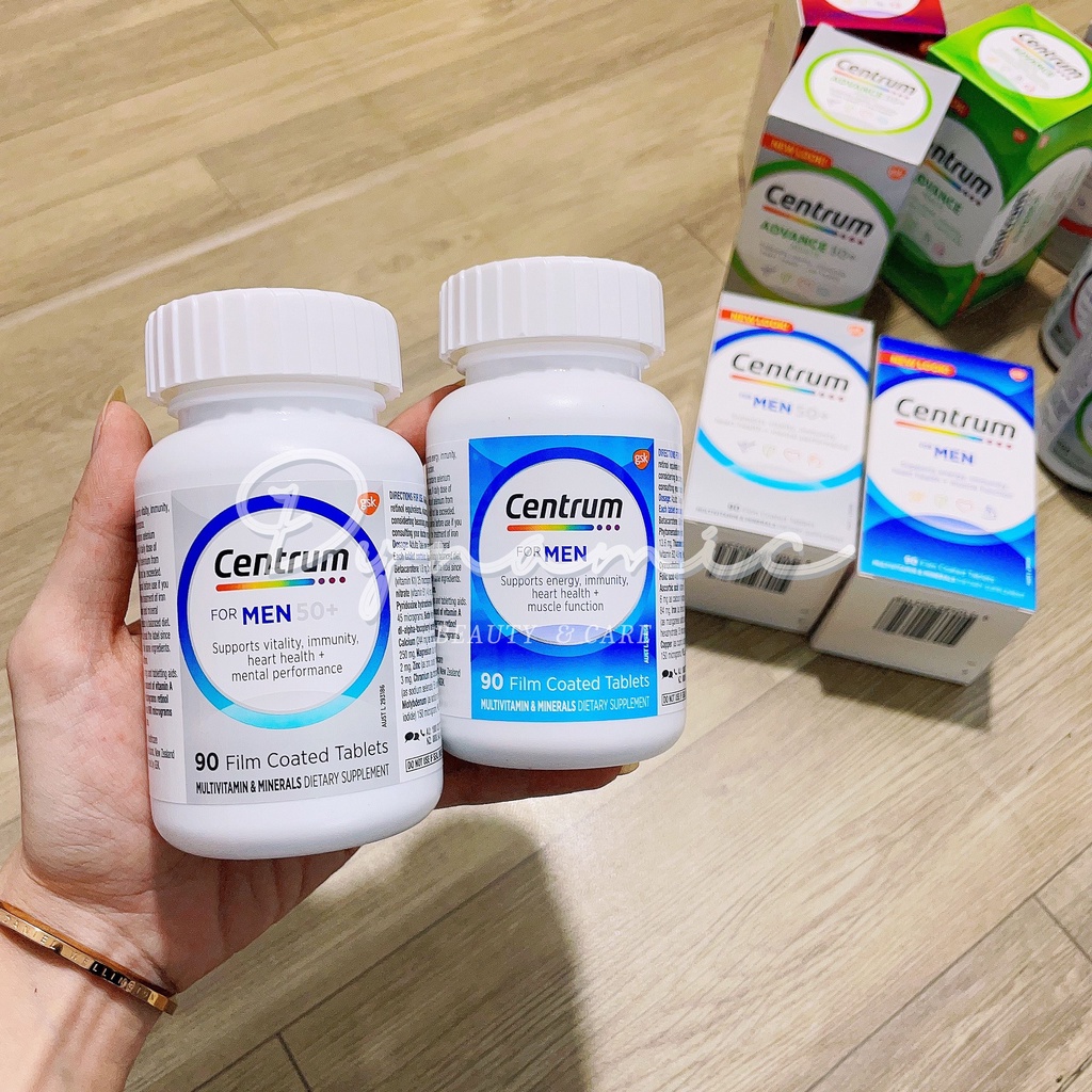 [Hàng chuẩn Úc] Vitamin tổng hợp dành cho nam giới trên 50 tuổi Centrum for men 50+ 90 viên của Úc
