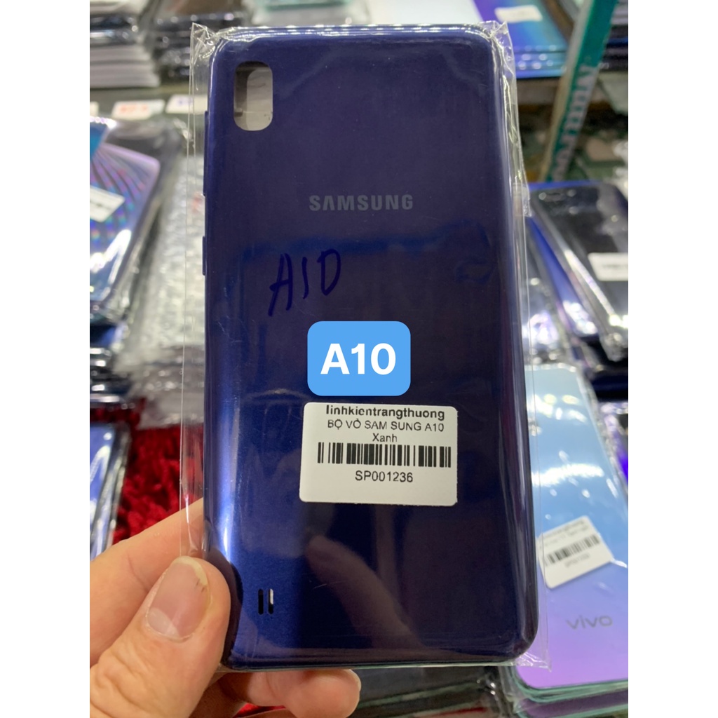 Bộ vỏ samsung A10 - (gồm lưng, xương, phím, kính camera)