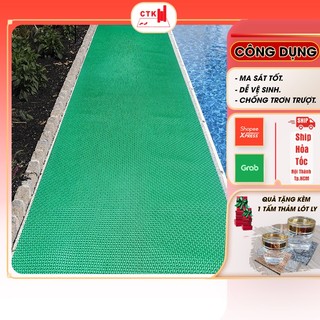 Thảm nhựa trải sàn chống trơn, thảm lót sàn nhà dạng cuộn gai bông cúc đủ màu 90cm x 50cm