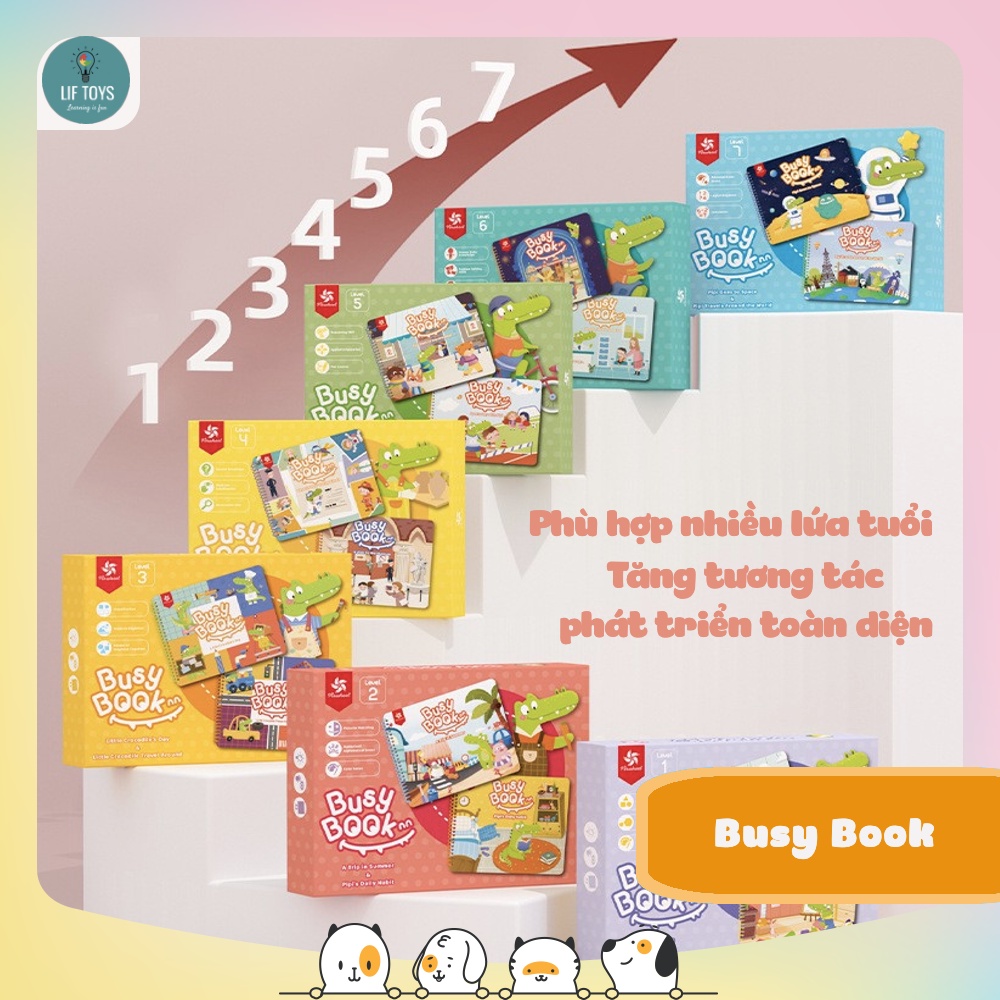 Đồ chơi học liệu bóc dán cho bé từ 1 đến 5 tuổi chính hãng Pinwheel, Đồ chơi tương tác bé trai bé gái