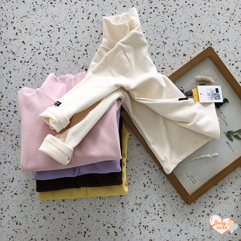 Áo Thun Tay Dài Màu Sắc Đơn Giản Cho Bé Gái