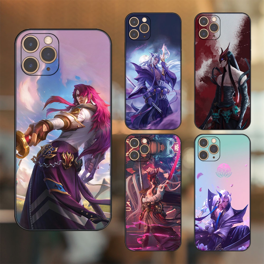 Ốp lưng iPhone 11 Pro dẻo đen cạnh vuông in hình Yone Liên Minh Huyền Thoại