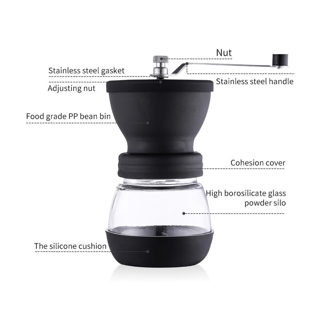 Máy Xay Cà Phê Bằng Tay Kèm Lọ Đựng Có Thể Điều Chỉnh