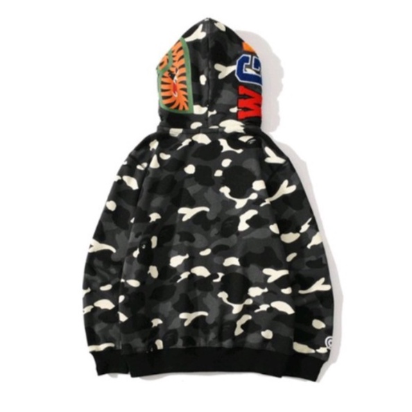 Áo khoác cá mập bape áo hoodie Cặp nam nữ có dây kéo, 2 Mũ siêu HOT 2022