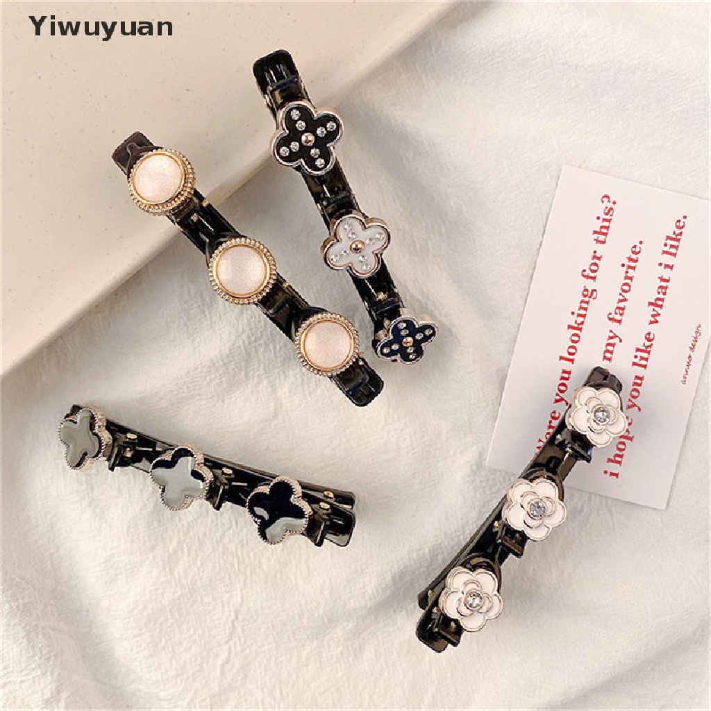 < Yiwuyuan > Kẹp Tóc Mái Hoa Đính Ngọc Trai Giả Thanh Lịch Thời Trang Cho Nữ