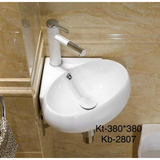 Chậu rửa tay lavabo treo tường cỡ nhỏ Mini cho nhà phố giá rẻ Tphcm