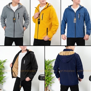 Áo khoác gió lót lông cừu vải gió tráng bạc Chống Nước Nam Nữ