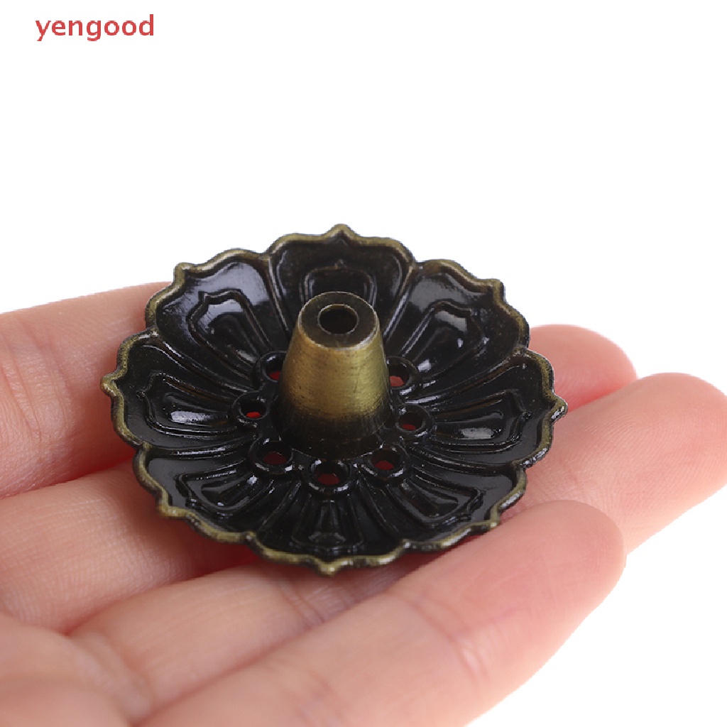 Giá Đỡ Đế Đốt Trầm Hương 9 Lỗ Bằng Đồng Hình Bức Tượng Hoa Trang Trí Nhà Cửa