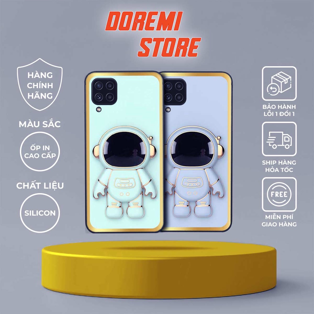 Ốp lưng Samsung A22 4G / A22 5G in hình kiểu 3D robot phi hành gia sắc màu thời trang