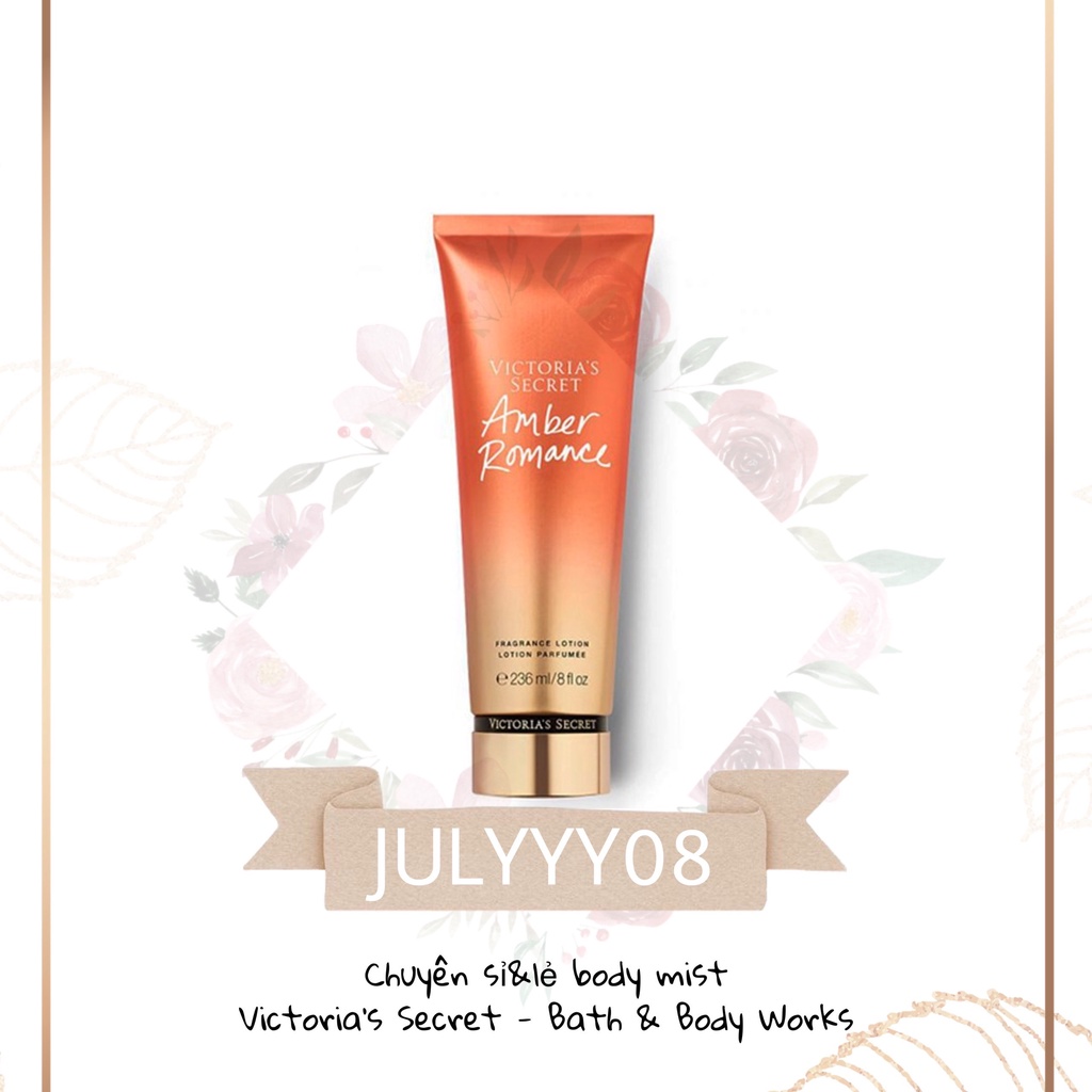 Dưỡng thể nước hoa Victoria Secret Amber Romance Fragrance Lotion 236ml +jɥȽÿ08+