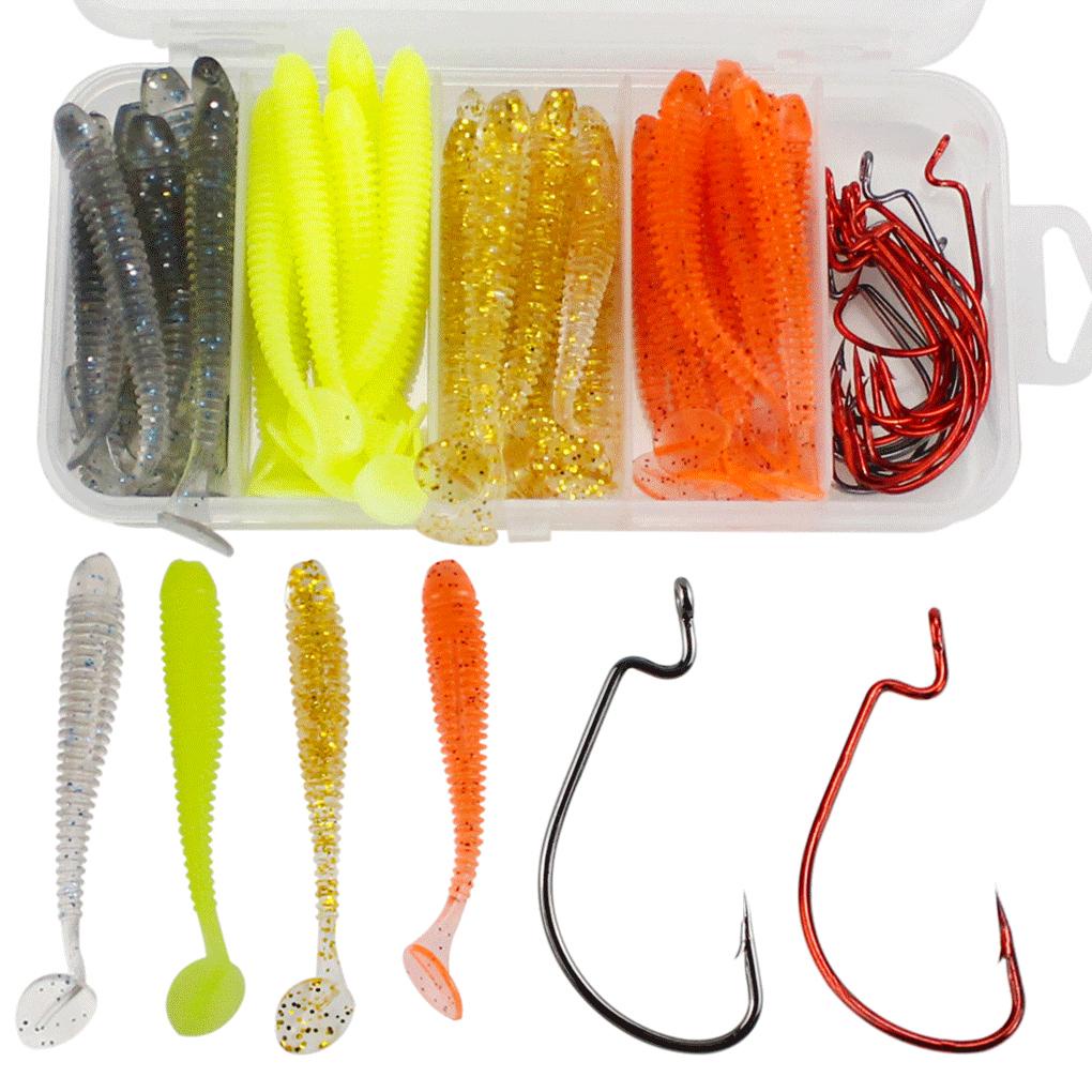 Set 60 Mồi Câu Cá Nhân Tạo Chống Va Chạm Có Móc Xoay Tiện Dụng