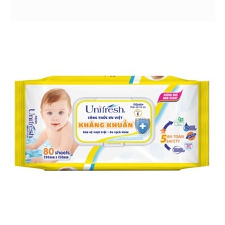 Khăn ướt Huggies 64 miếng, Unifresh 80 miếng
