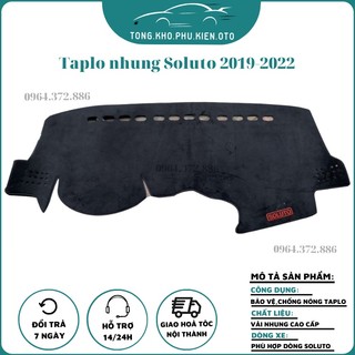 Thảm taplo NHUNG xe Kia Soluto 2018 2019- 2020 2021 2022 2023 Hàng 3 lớp dày, có đế chống trượt, chống nóng hiệu quả