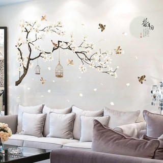 DECAL DÁN TƯỜNG CÀNH MAI TRẮNG