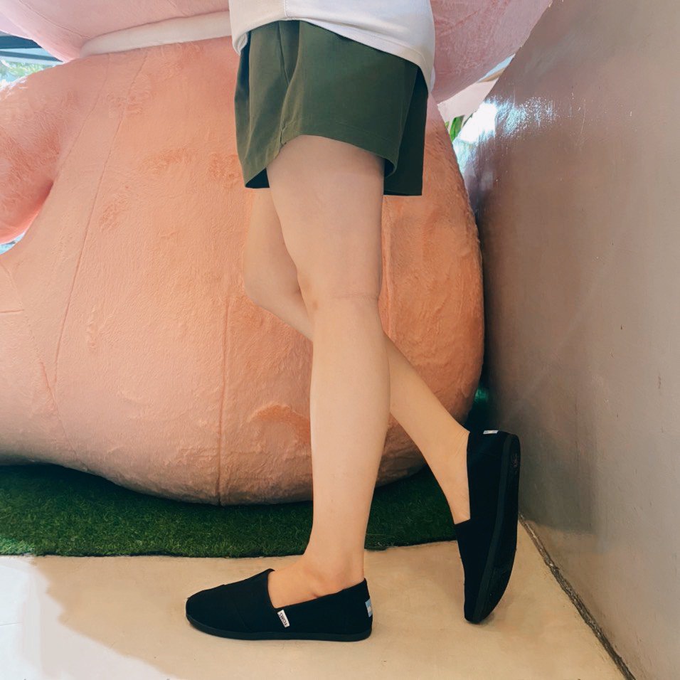 Giày toms Đen đế Đen, BLACK