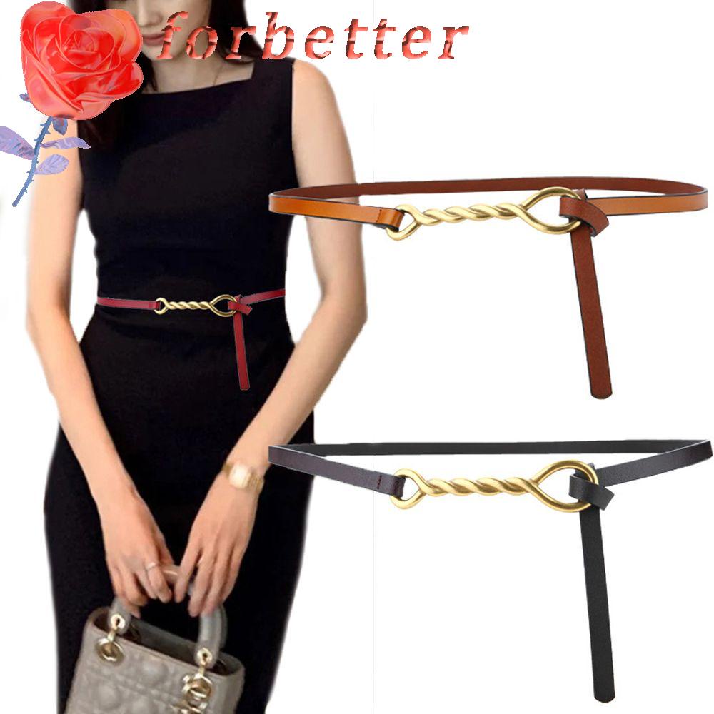 Thắt Lưng Da Mỏng Cài Khóa Xoắn Điều Chỉnh Được Thiết Kế Tinh Tế Đơn Giản Nhiều Màu Sắc Thích Hợp Phối Đầm Thời Trang Cho Nữ