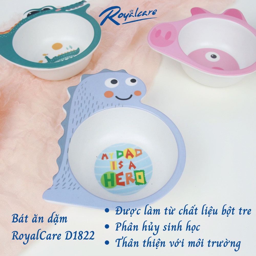 Bát ăn dặm cho bé làm từ tre Bamboo kháng khuẩn Royalcare D1822