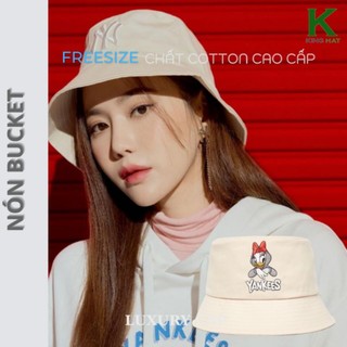 Nón Bucket M L B chất cotton Hàn Quốc cao cấp