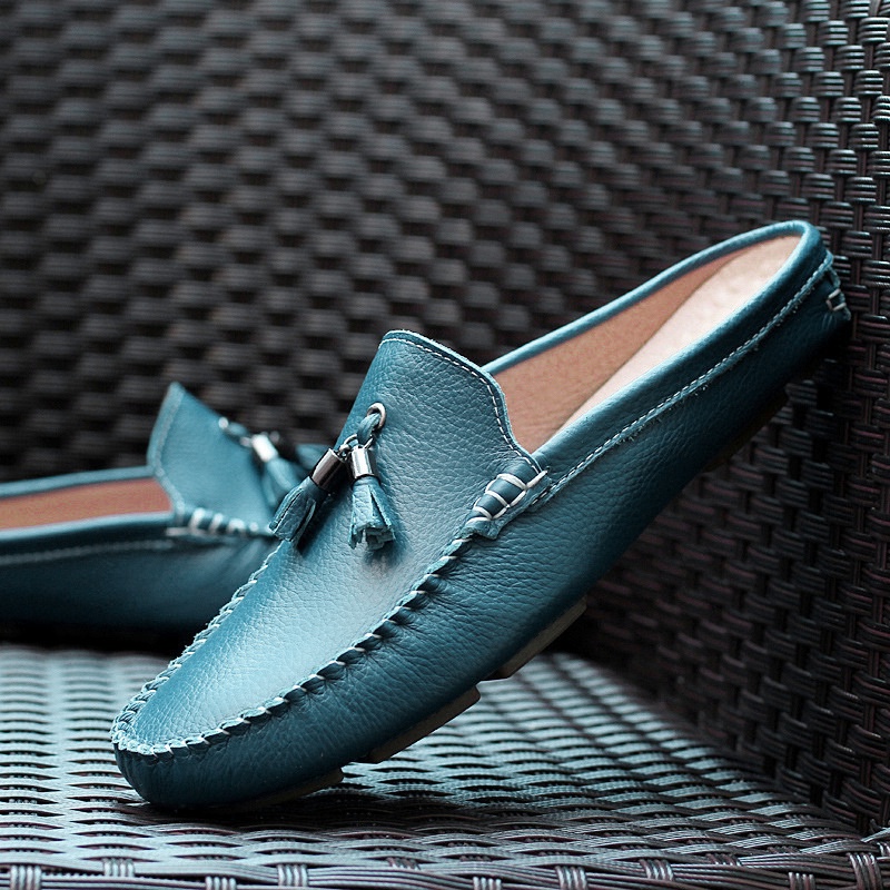 Giày Lười Da Nam Sục Nam Hè Thoáng Khí Mát Chân Da Bò Mềm Êm Chân FSGD16