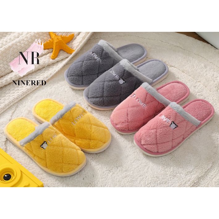 Dép Bông Nam Nữ Đi Trong Nhà Êm Chân Đế Chống Trơn NineRed Homewear - D43
