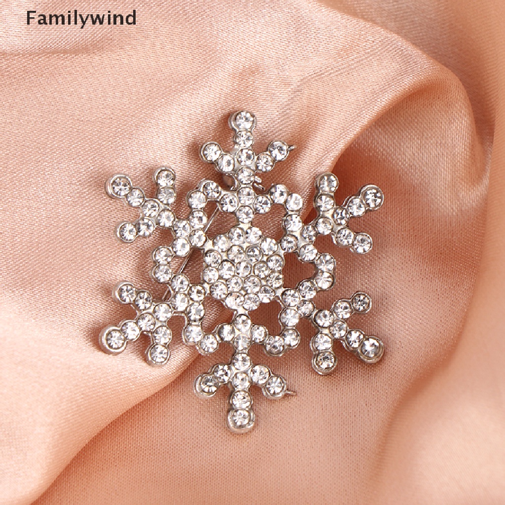Ghim Cài Áo Hình Bông Tuyết Đính Đá Bằng Hợp Kim