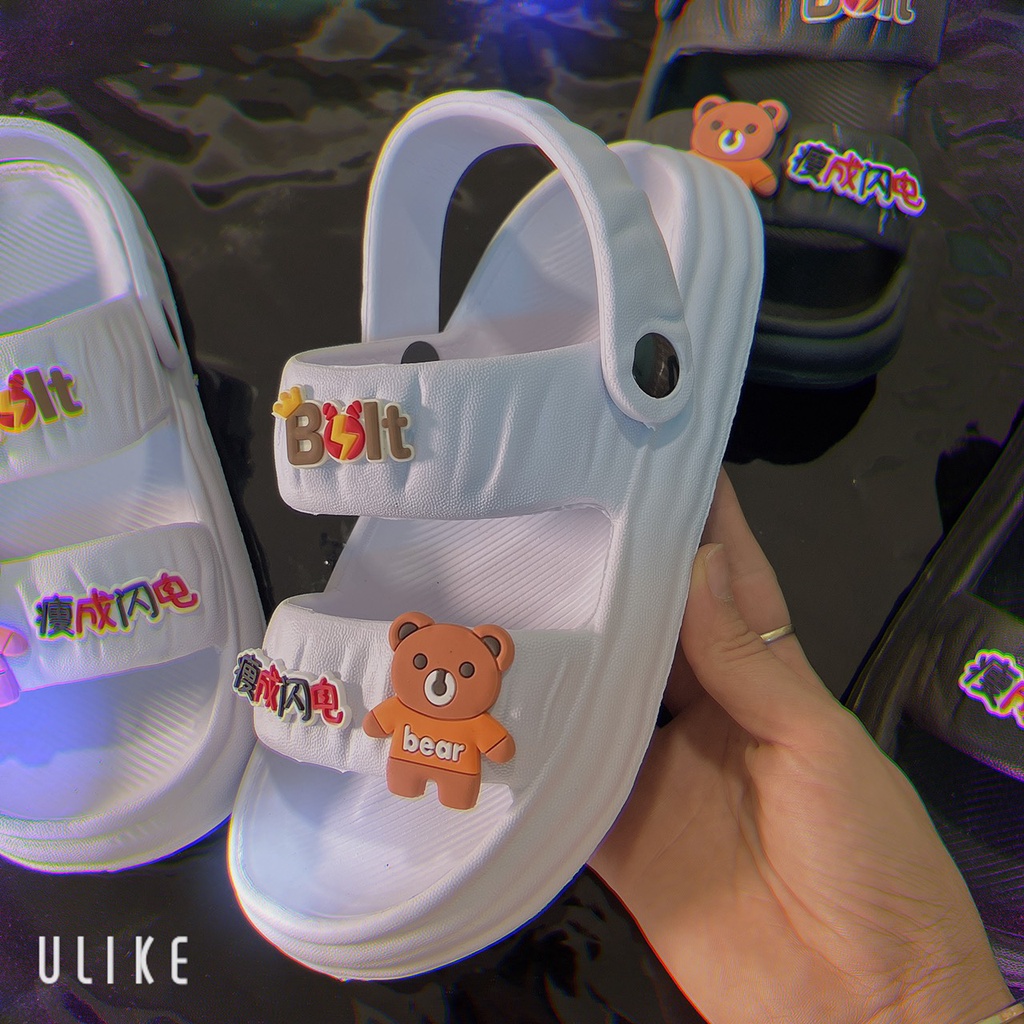 Dép Sandal Nữ, Dép Bánh Mì Có Quai Sau Cho Nữ Phong Cách Siêu Hot Trend Chất Cao Su Siêu Nhẹ(sz 40/41= chân 38/39)