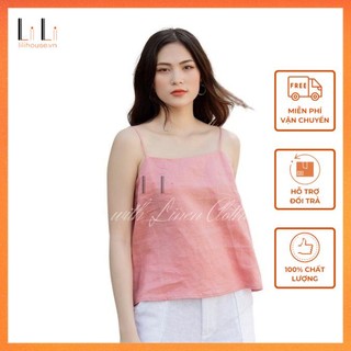 Áo 2 Dây Form Rộng Cổ Ngang Mặc Trong Blazer - Áo Linen Nữ Cao Cấp, Thanh Lịch Và Năng Động - Vải Linen Ladyco