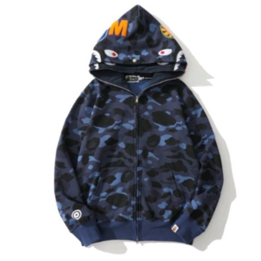 Áo khoác cá mập bape áo hoodie Cặp nam nữ có dây kéo, 2 Mũ siêu HOT 2022