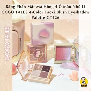 Bảng phấn mắt má hồng 4 ô màu nhũ lì gogo tales 4-color taoxi blush eyeshadow palette gt426