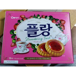 Bánh quy PLAN TART COOKIE mứt cam, dâu tây hàn quốc - 플랑 오렌지 딸기