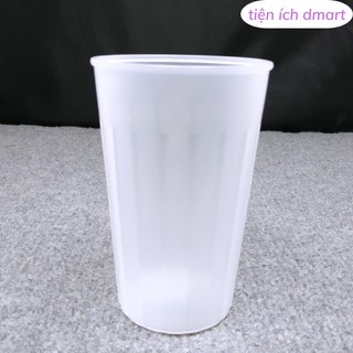 1 cốc nhựa sọc trắng trong nhựa PP cao cấp siêu sạch 6216